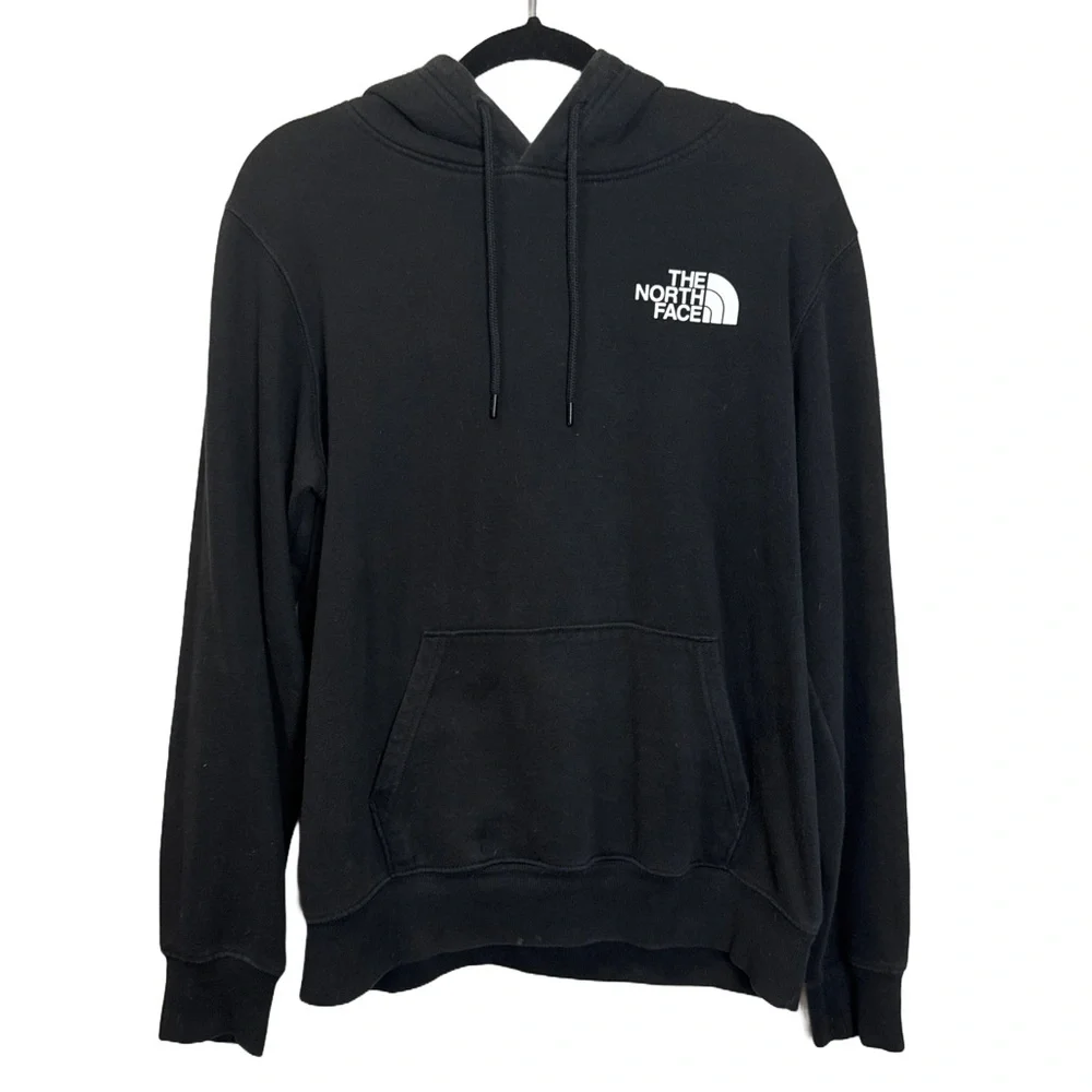 The North Face Black Hoodie | “Never Stop Exploring” Graphic | M/L